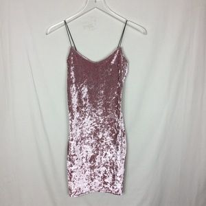 Blush Pink Velour Dress